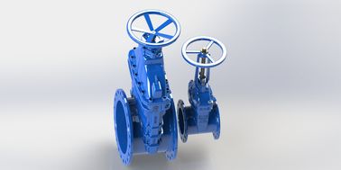 Soupape à vanne actionnée par volant de commande d'AWWA, valve posée résiliente de bas couple