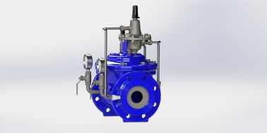 Ligne valve conduite par pression de commande fluide, valve de passage calibré d'écoulement d'eau
