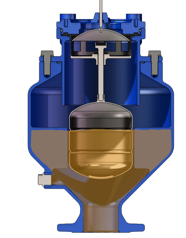 Type de bride valve de libération d'air d'eaux d'égout avec les pièces internes de solides solubles 316
