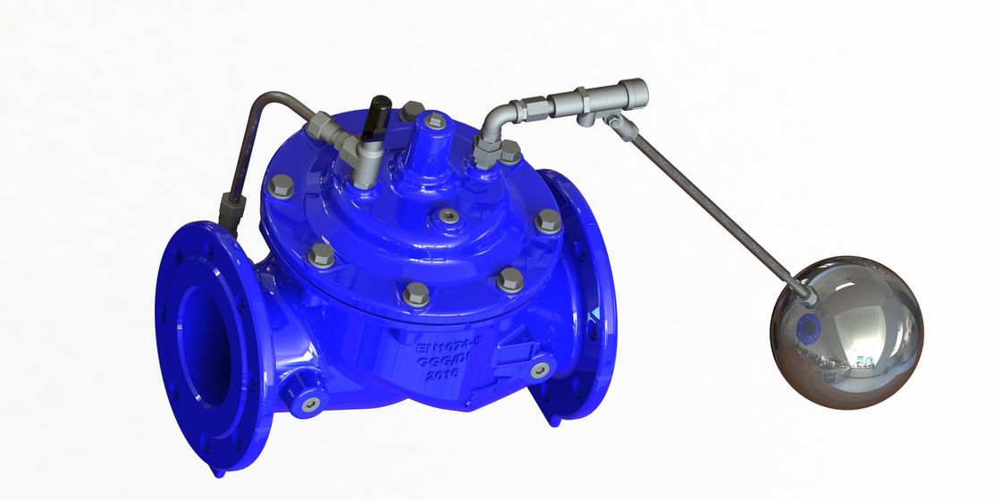 Soupape de commande à distance de flotteur de couleur bleue avec la représentation de scellage élevée