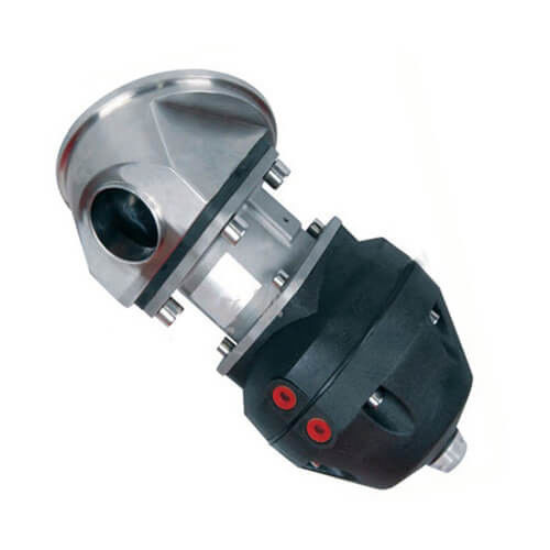 Soupape à diaphragme sanitaire de SS304/SS316L, valve de fond de réservoir pneumatique