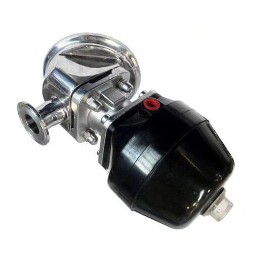 Soupape à diaphragme sanitaire de SS304/SS316L, valve de fond de réservoir pneumatique