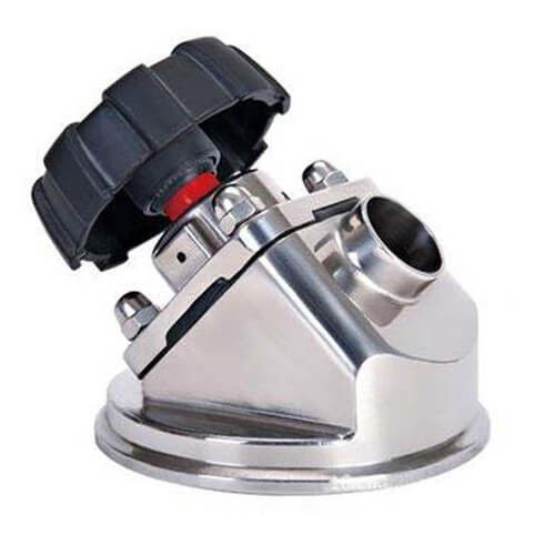 Valve de fond de réservoir hygiénique d'acier inoxydable avec les extrémités soudées bout à bout de connexion