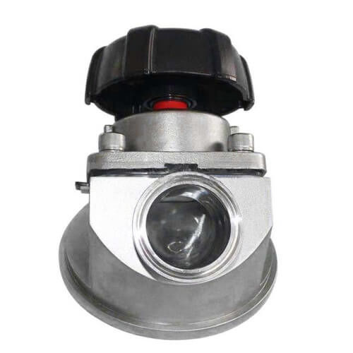 Valve de fond de réservoir hygiénique d'acier inoxydable avec les extrémités soudées bout à bout de connexion