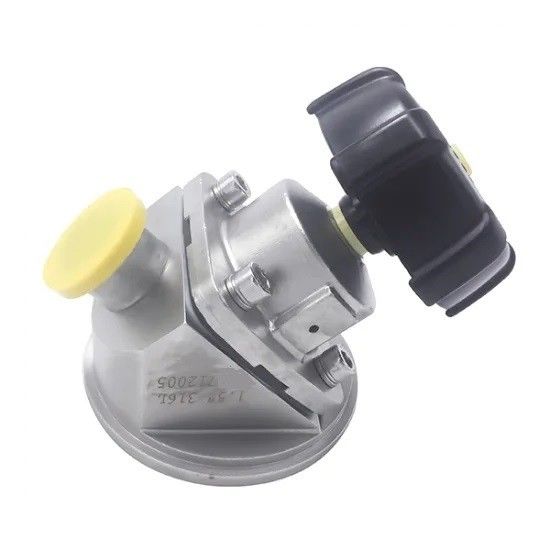Valve de contrôle de flux sanitaire de diaphragme solides solubles 304 316L faite avec la connexion des syndicats
