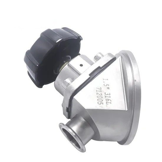 Valve de contrôle de flux sanitaire de diaphragme solides solubles 304 316L faite avec la connexion des syndicats