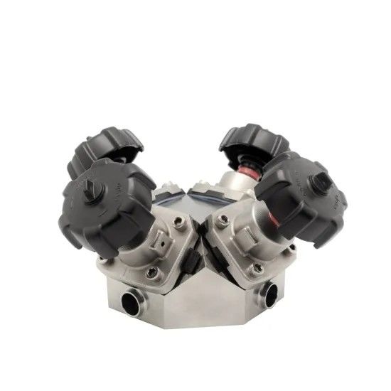 Type de soudure gauche multi sanitaire de soupape à diaphragme 316L de solides solubles 304 pour l'industrie de biotechnologie