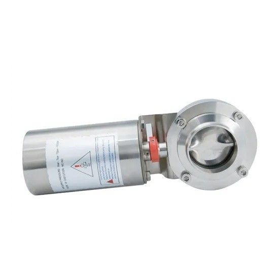 Vanne papillon inoxydable hygiénique de basse pression avec l'actionneur pneumatique