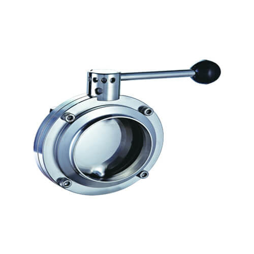 Vanne papillon sanitaire de manuel de SS304 SS316L pour le secteur de la brasserie