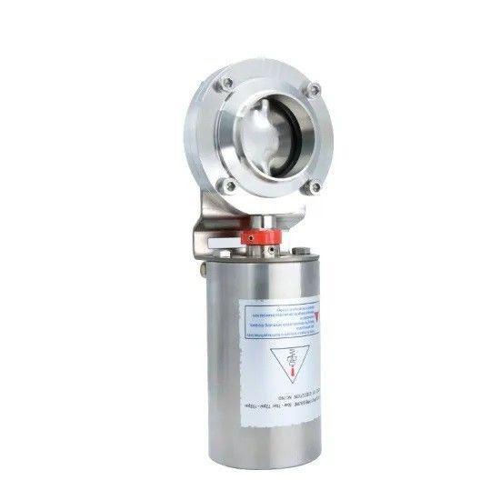 Vanne papillon d'acier inoxydable de basse pression, vanne papillon actionnée pneumatique