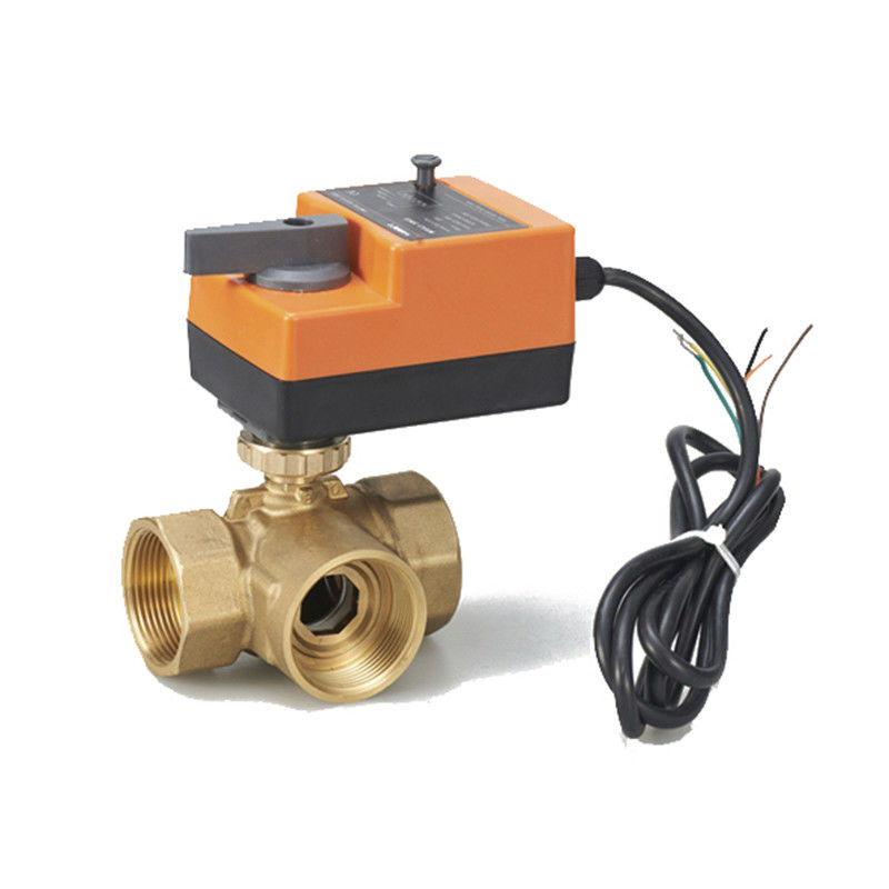 Robinet à tournant sphérique actionné électrique précis de 2 manières pour le niveau d'eau/contrôle de flux