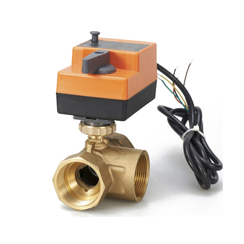 Robinet à tournant sphérique actionné électrique précis de 2 manières pour le niveau d'eau/contrôle de flux
