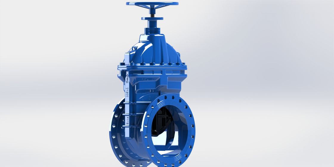 Soupape à vanne actionnée par volant de commande d'AWWA, valve posée résiliente de bas couple