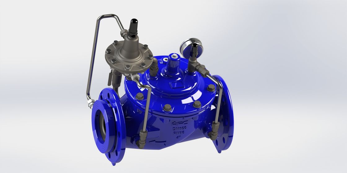 Écoulement durable Rate Control Valve, RAL bleu 5010 Constant Flow Valve