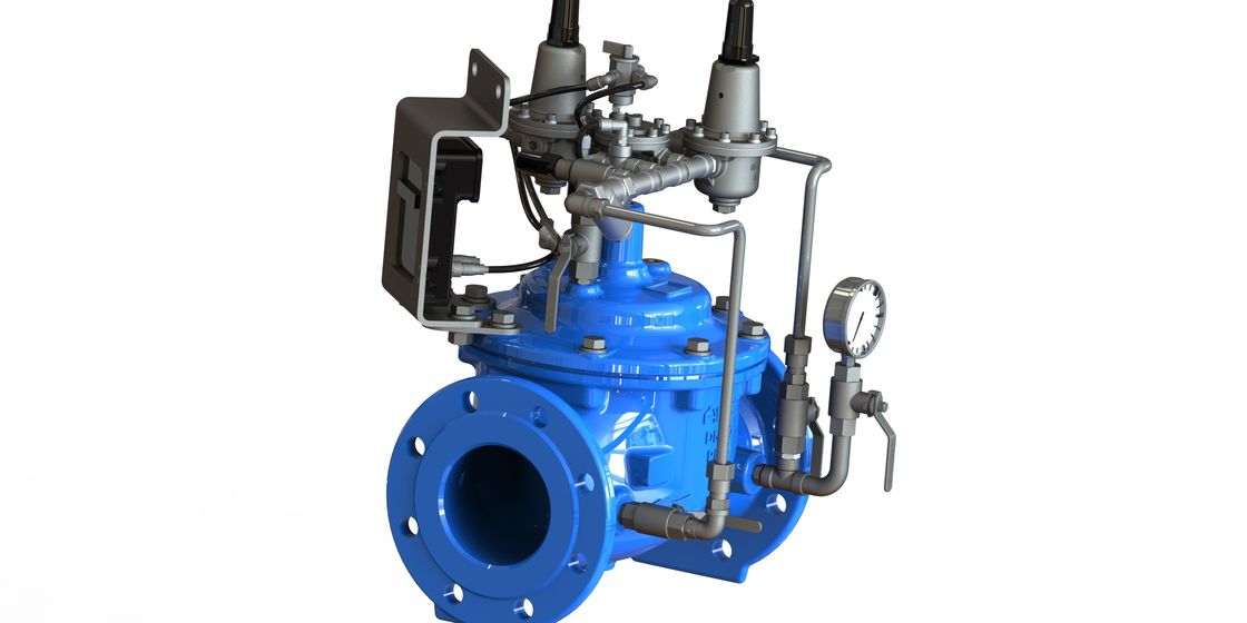 Soupape de commande à télécommande de l'eau, valve malléable de gestion de pression de fer