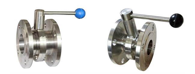 Les vannes papillon hygiéniques de haute performance, ont bridé traction Rod Handle de vanne papillon